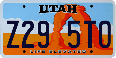UT license plate Z295TO