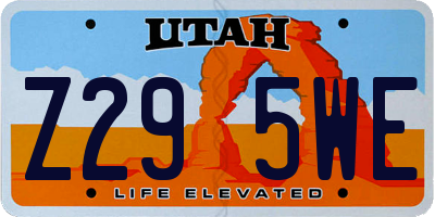 UT license plate Z295WE