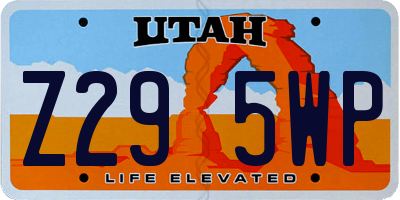 UT license plate Z295WP