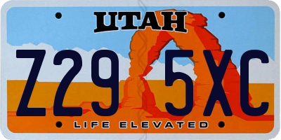 UT license plate Z295XC