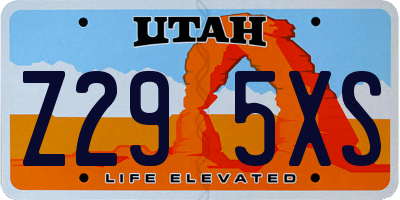 UT license plate Z295XS