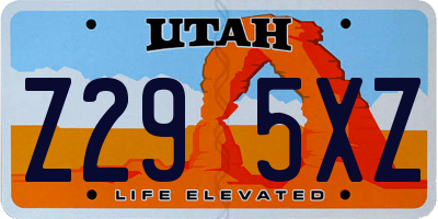 UT license plate Z295XZ