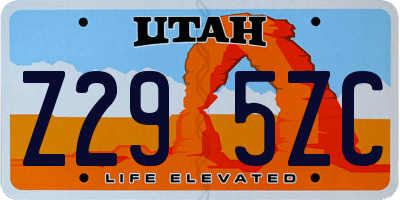 UT license plate Z295ZC