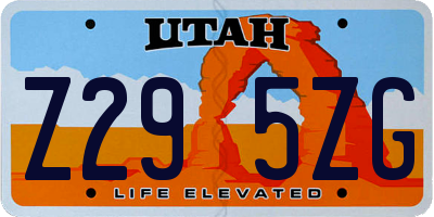 UT license plate Z295ZG