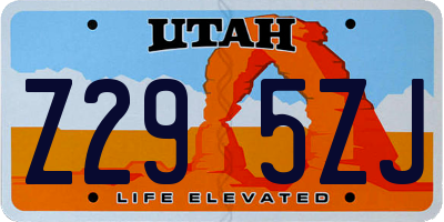 UT license plate Z295ZJ