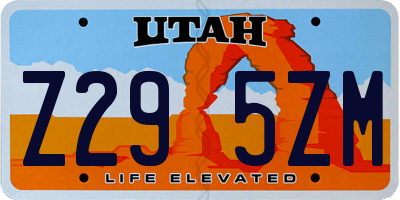 UT license plate Z295ZM