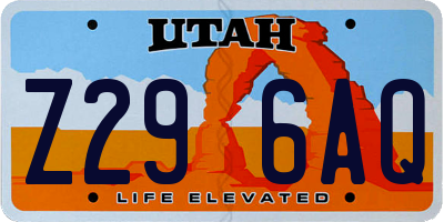 UT license plate Z296AQ