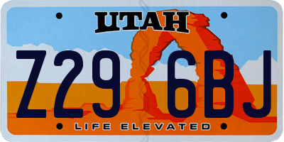 UT license plate Z296BJ