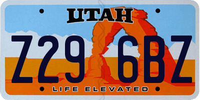 UT license plate Z296BZ