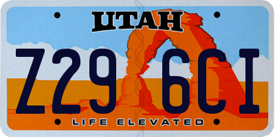 UT license plate Z296CI