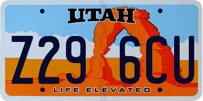 UT license plate Z296CU