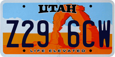 UT license plate Z296CW