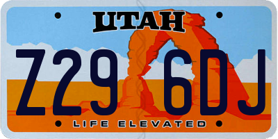 UT license plate Z296DJ