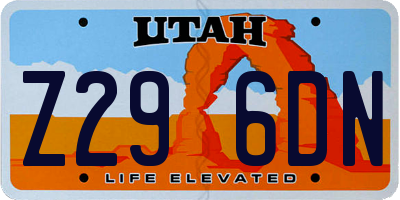 UT license plate Z296DN
