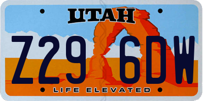 UT license plate Z296DW