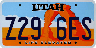 UT license plate Z296ES