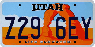 UT license plate Z296EY