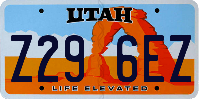 UT license plate Z296EZ