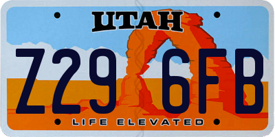 UT license plate Z296FB