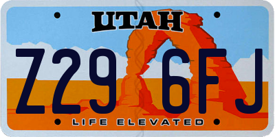 UT license plate Z296FJ