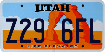 UT license plate Z296FL
