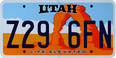 UT license plate Z296FN