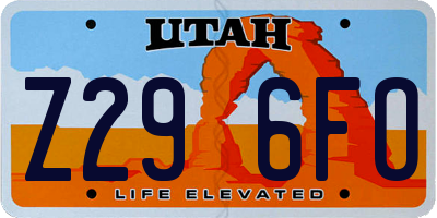 UT license plate Z296FO