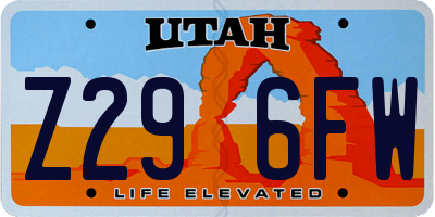 UT license plate Z296FW