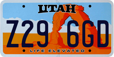 UT license plate Z296GD