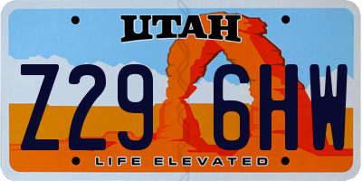 UT license plate Z296HW