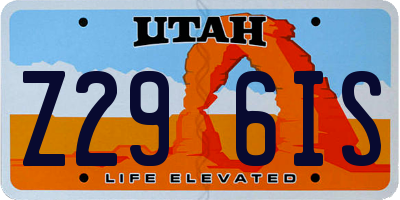 UT license plate Z296IS