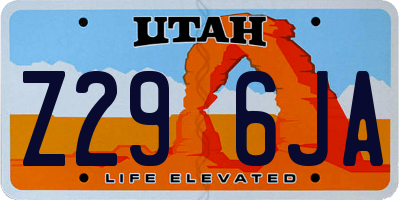 UT license plate Z296JA