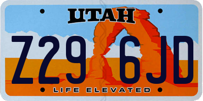 UT license plate Z296JD