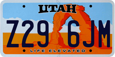 UT license plate Z296JM