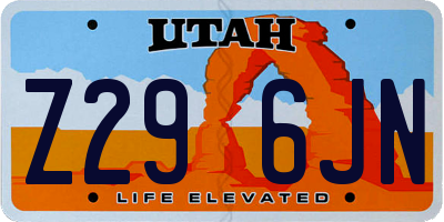 UT license plate Z296JN