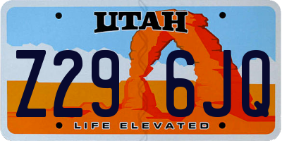 UT license plate Z296JQ