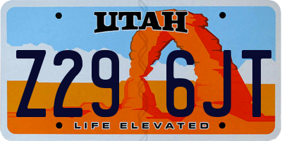 UT license plate Z296JT