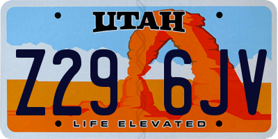 UT license plate Z296JV