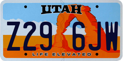 UT license plate Z296JW
