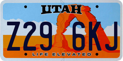 UT license plate Z296KJ