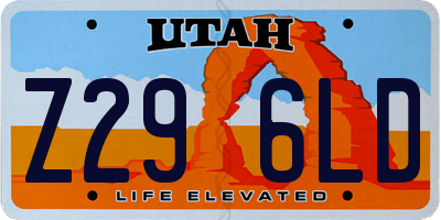 UT license plate Z296LD