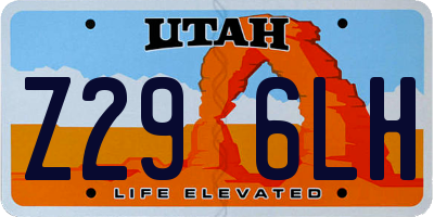 UT license plate Z296LH