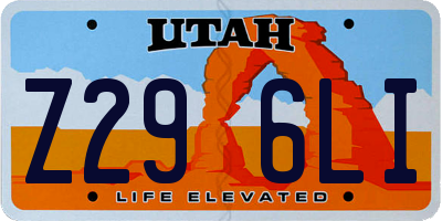 UT license plate Z296LI
