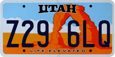 UT license plate Z296LQ