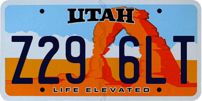 UT license plate Z296LT