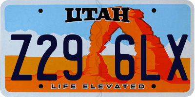 UT license plate Z296LX