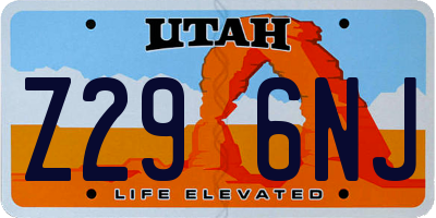 UT license plate Z296NJ