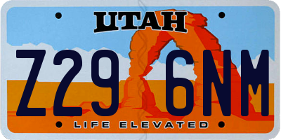 UT license plate Z296NM