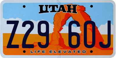 UT license plate Z296OJ