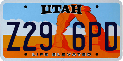 UT license plate Z296PD